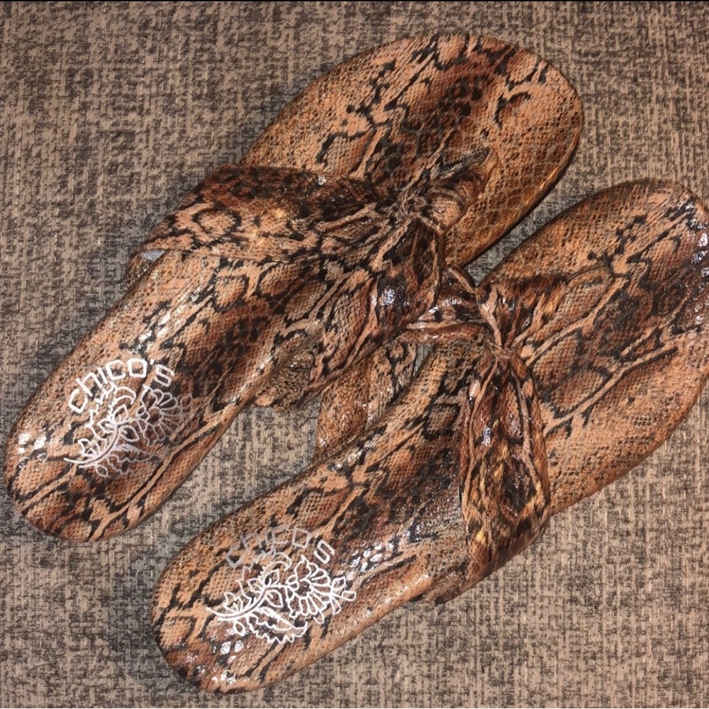 Chico’s Isola Python sandals size 10
